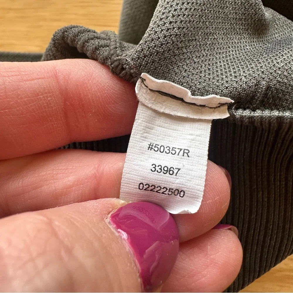 SPANX Compression Legging Size XL Gray / Green Seamless Yoga Slimming Pant - Picture 4 of 8